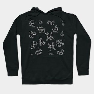 Heart zodiac  Pattern Hoodie